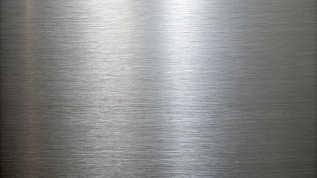 Horizontal brushed metal texture background, silver gray metallic surface