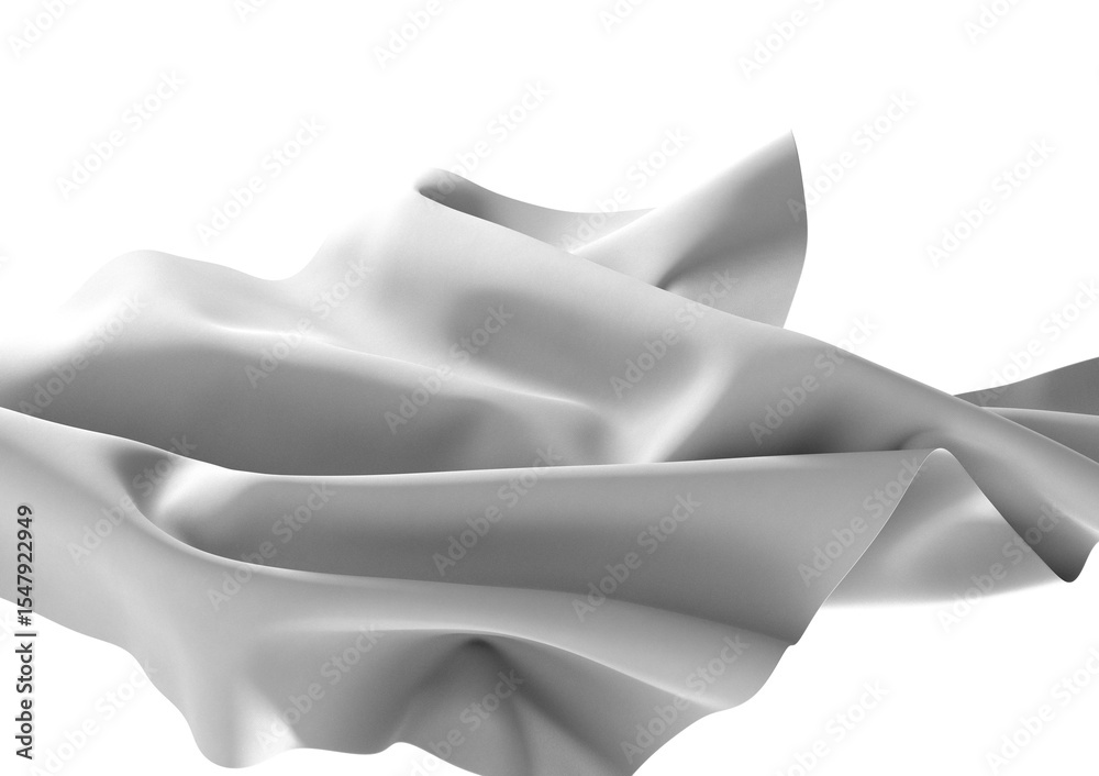 Poster high-resolution image of a gray fabric with elegant drapes. perfect for backgrounds, website design,