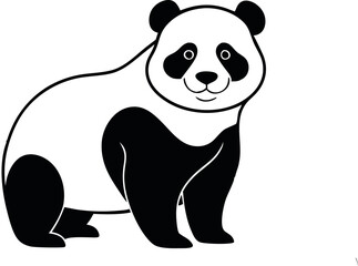 Panda Line Drawing Vector Graphic for Artists