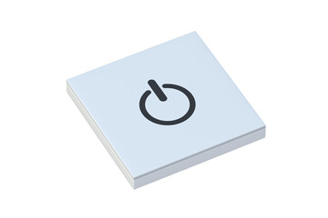 Touch sensitive light switcher isolated on white background. Smart home accessory. Electrical equipment. 3d render