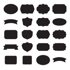 Collection of Vintage-Style Blank Labels and Tags