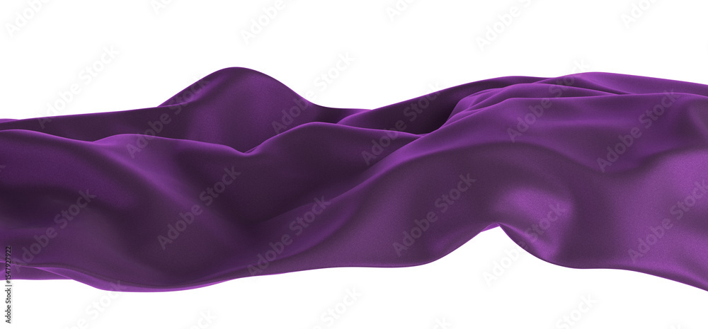 Poster high-quality image of a flowing purple fabric. ideal for design and textile projects.