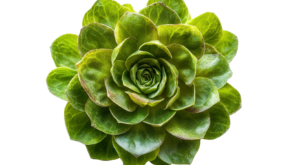 Multi-layer basil rosette, Transparent background, PNG file
