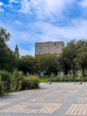 Street view of downtown Le Havre, France