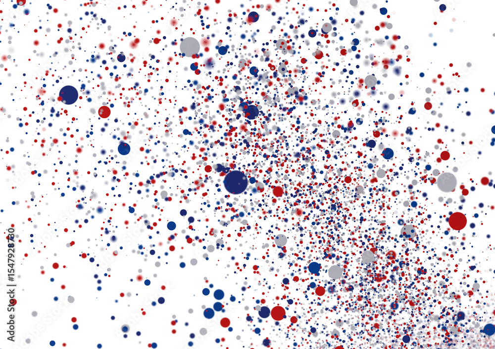 Poster abstract background with red, blue, grey dots. perfect for design projects.