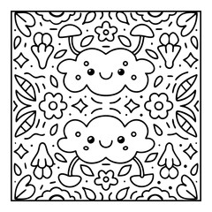 vector illustration of a coloring page