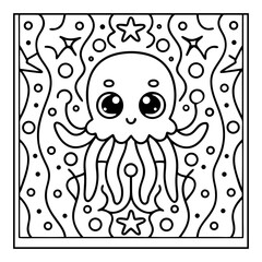 Fototapeta premium vector illustration of a coloring page