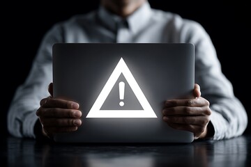 Vibrant photo of businessman with tablet computer.