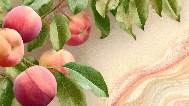 Peach-Themed Menu Concepts with Space for Custom Text