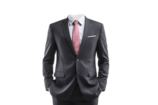 Business Attire: A sharp, tailored business suit, capturing the essence of professional elegance, stands ready to make a statement of success. The details.