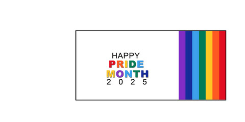 2d illustration happy pride month