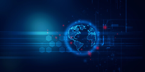 2d illustration world map abstract background
