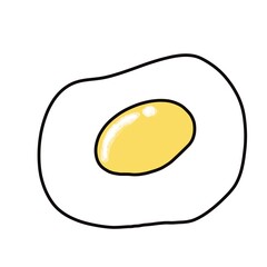 Eggs fried line art sketch minimalist.