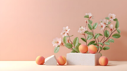 Peach-Themed Menu Concepts with Space for Custom Text