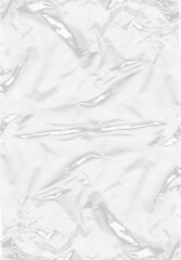 Abstract transparent crumpled plastic texture.