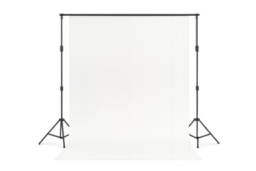 White empty photo studio background on transparent background