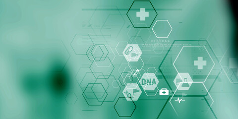 2D illustration medical structure background
