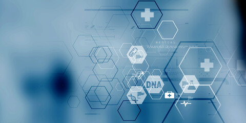 2D illustration medical structure background
