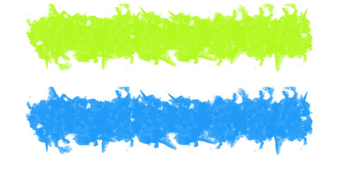 Colorful strokes: An artistic display of two abstract painted lines in contrasting hues, showcasing vibrant and energetic brushstrokes that captivate the eye.