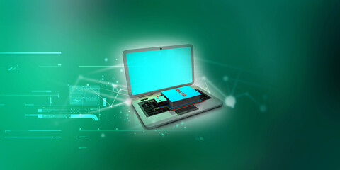 3d rendering data sharing in laptop
