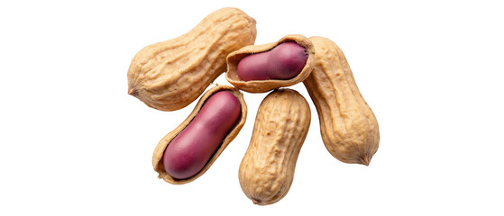 Fresh peanuts in shells, showcasing their unique texture and color, evoke sense of natural goodness and healthy snacking