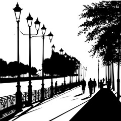 Obraz premium silhouette of a city