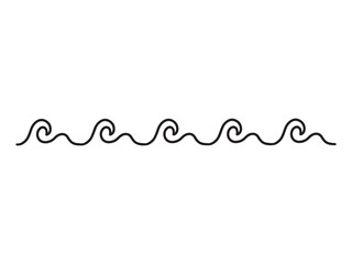 Water Wave Line Art Illustration