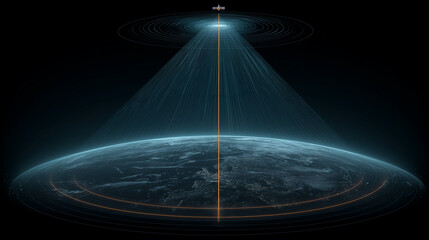  Earth from Space with Orbital Path