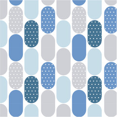 和モダン柄＊シームレスパターンセットC-長い丸＊JapanModernPattern