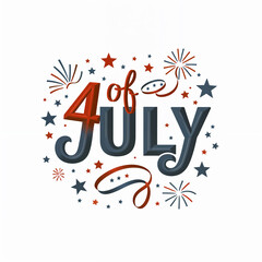 Obraz premium 4th of July USA Independence Day Celebration with American Flag and Patriotic Symbols