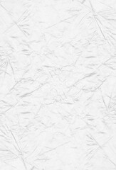 Abstract transparent crumpled plastic textured background with scratch marks.