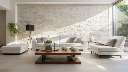 Fototapeta premium contemporary limestone wall