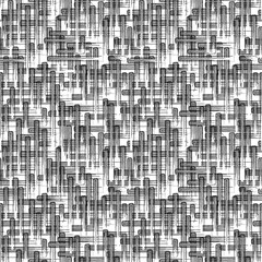 Simple abstract pattern, white and black colors. Seamless floral pattern-754.