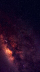 Milky way stars and constellations with a galaxy background.