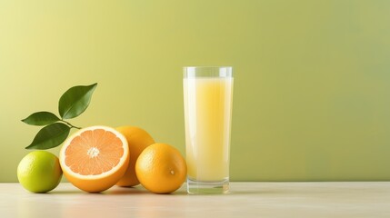 Fototapeta premium setup citrus juice drink background
