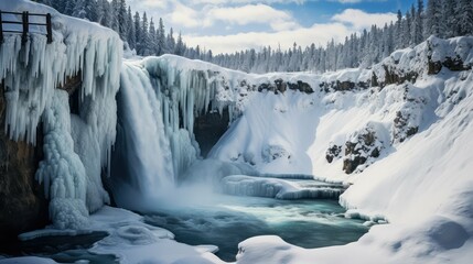icicles yellowstone in the winter