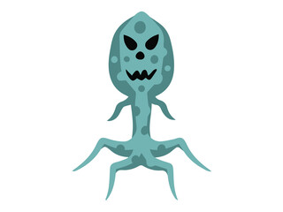 Bacteria Cell Virus Background Illustration