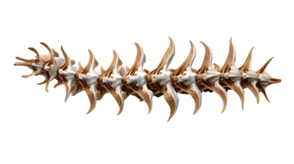 Spine Anatomy: The skeletal framework of a spine, a detailed illustration of its bony structure. This image provides a clear depiction of the spine's individual elements.