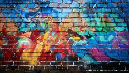 graffiti brick wall