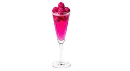 Isolated Raspberry Champagne Cocktail