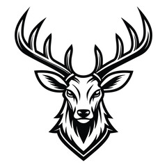 Naklejka premium Majestic deer head logo
