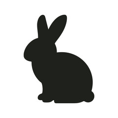 Obraz premium Black silhouette rabbit bunny icon hare clipart