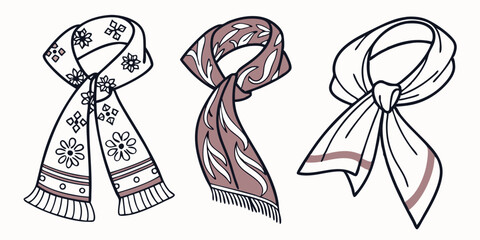 Stylish winter scarves collection fashion accessories neckwear apparel for warmth and style design trends