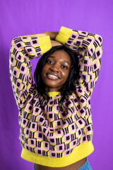 Posing in a Funky Jumper in the Studio