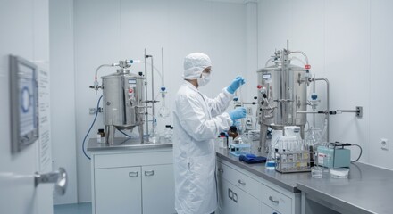 Scientist in Sterile Lab: Pharmaceutical Research and Development