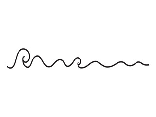 Ocean Wave Line Art Illustration