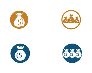 Money Bag icon Template vector illustration