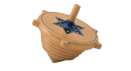 Isolated Wooden Dreidel
