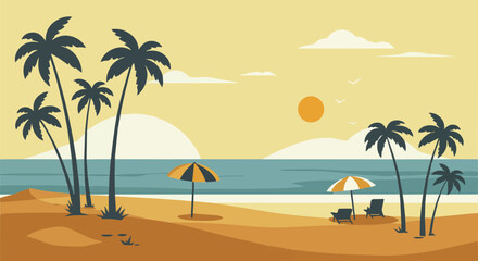 Fototapeta premium Idyllic Tropical Beach Retreat