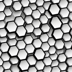 pattern abstract background hexagon white